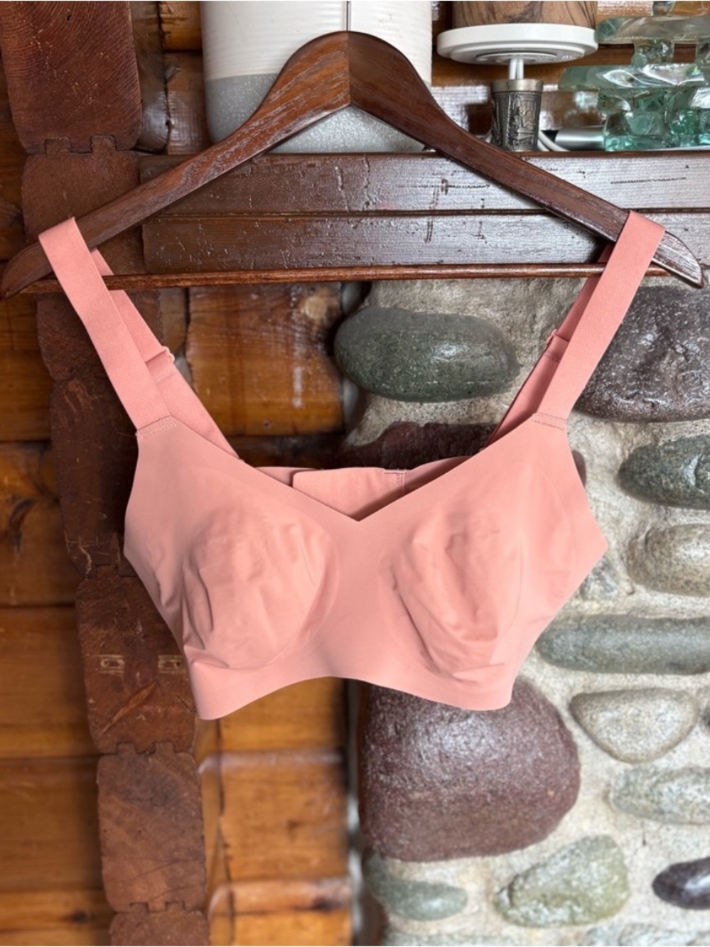 Knix Wireless Contour Bra Pink L/XL Seamless  Comfort